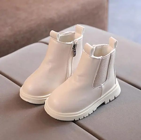 Bottes Mode enfants bottes bottes en cuir PU hiver chaussures pour enfants princesse filles anti-dérapant chauffe-pieds bottes de neige 1-10 ans 231123