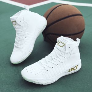 Boots Fashion Men Basketball Chaussures High Top Sneakers pour garçons Basket Chores Trainers Antislip Femmes de haute qualité Chaussures de sport extérieur