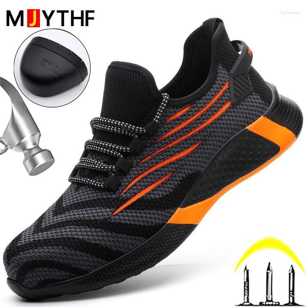 Boots Fashion Safety Shoes Man Work Sneakers en acier Toe Anti-Puncture Indestructible Mens Industrial 50