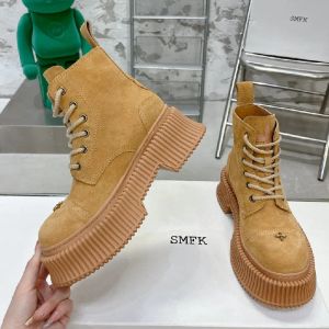 Boots Fashion Winter Women Platform Boots Real Leather Handmade Designer Chelsea Boots Femme Elegant Street Chaussures épaisse Slipon Slipon