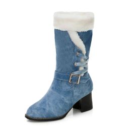 Boots Fashion Women Boots Boots Australie Classic High Quality Denim Femmes chaudes Boots d'hiver Botas Mujer Plus taille 3448 Drop Expédition