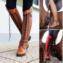 Boots FGHGF Autumn Winter Fashion Products met ritsveerkant met lage High Knight Boots Personality Riding Boots 34 en 43 Vrouw