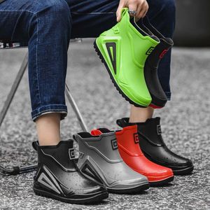 Bottes chaussures de pêche hommes en plein air antidérapant léger randonnée cheville pluie Durable chaussure en caoutchouc imperméable 230831