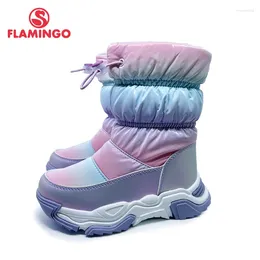 Bottes FLAMINGO hiver laine garder au chaud chaussures anti-dérapant enfants haute qualité neige pour fille taille 28-33 232D-Z31-4120