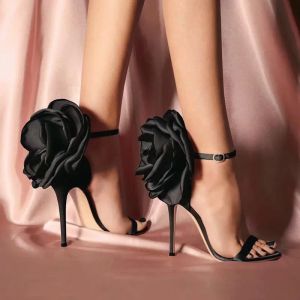 Boots Flower Shoes Femme Rose Flower Pompes High Heel Sandals Chaussures Night Club High Heels Chaussures Sexy Ladies Stiletto Pumps Mujer
