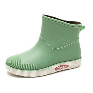 Botas para mujer, zapatos de goma al tobillo, chanclos impermeables para mujer, zapatos de seguridad para el trabajo en el jardín, calzado de pesca, botas de pescador Sapato Chuva 230714