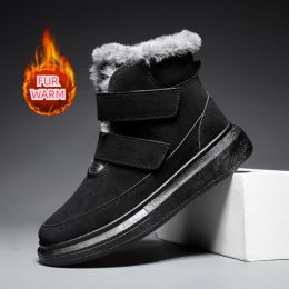 Boots Fujeak 2022 Bottes non glissantes pour hommes d'hiver Bottes de neige imperméables Fashion Chaussures chaudes hommes extérieurs
