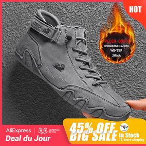 Laarzen Echt lederen laarzen Heren Winterschoenen Waterdichte laarzen voor heren Hoge sneakers Luxe schoenen Casual motorlaarzen 231215