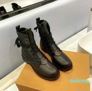 Botas Suela de cuero genuino Antideslizantes Botas de tobillo duraderas para mujer