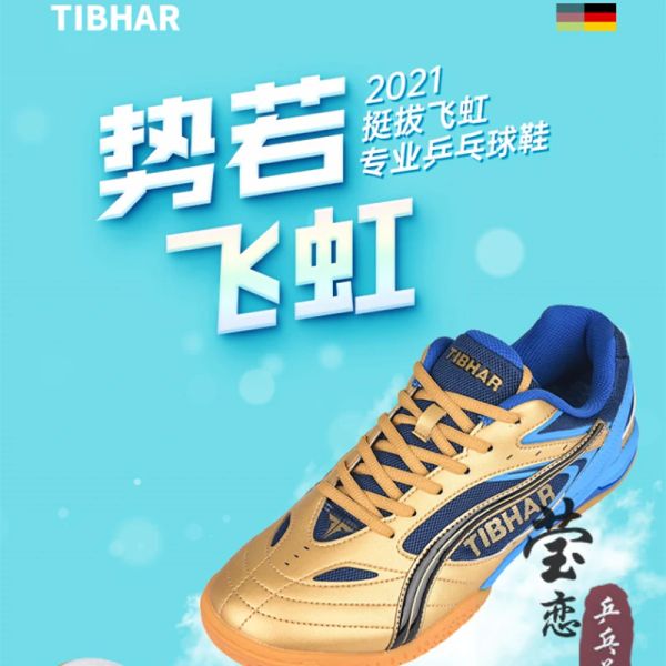 Bottes authentiques Chaussures de tennis de table Tibahr Original For Table Tennis Racket Ping Pong Game
