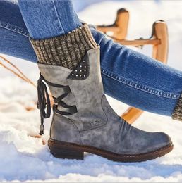 Botas GIOIO Cross border Zapatos de mujer de invierno Botas de mujer grandes de moda Botas cortas 230801