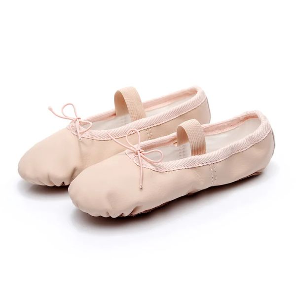 Boots Girls Ballet Chaussures en cuir Soft Sole Ballet Dance Slippers Enfants Pratique Ballerine Chaussures Femme Gymnastique