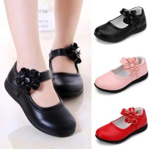 laarzen meisjes leren schoenen voor kinderen trouwjurk prinses school schoenen kinderen zomer bowknot zwarte student sandalen Koreaanse mode