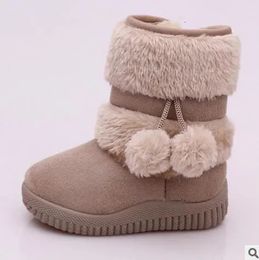 Laarzen Meisjes Snowboots Winter Comfortabele Dikke Warme Kinderlaarzen Lobbing Bal Dikke Kinderen Herfst Leuke Jongens Laarzen Prinses Schoenen 231005