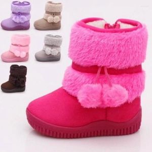 Bottes de neige pour filles, confortables, épaisses et chaudes, chaussures de princesse pour enfants, automne et garçons mignons