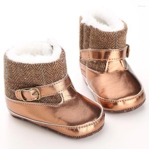 Laarzen gouden baby babymeisje Crib Boy Sneeuwschoenen Peuter Warm Winter Little Born Snekers