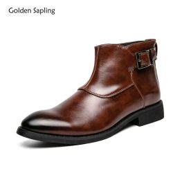 Bottes Golden Sapling Fashion Chelsea Bottes pour hommes Business Casual Men's Boot Robe Forme Shoe Business Business Footwear Foot