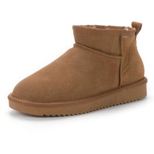 Laarzen HCLDJMMM Echt rundleer Wol Laag uitgesneden warme bontschoenen Snowboots Dames en heren Platformlaarzen Winter Korte laarzen Bont voor dames 231026