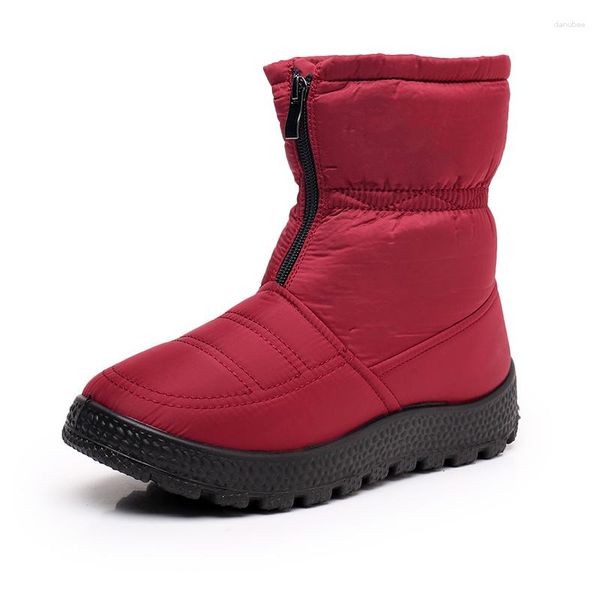 Bottes hautes grandes verges coton femme hiver et velours épaississement aide chaussures imperméables transfrontalières