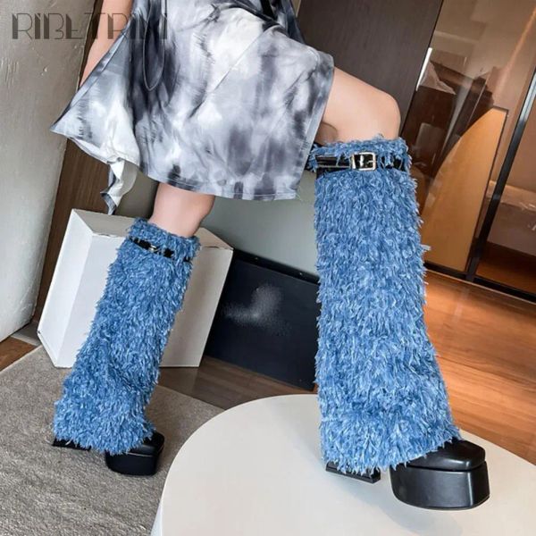 Botas High Heel Women Botas de nieve Botas Invierno PLATFOM BOTAS CHELSEA ZAPATOS LUXURAS ELEGANT SEXY FIESTA Halloween Cosplay Tamaño 46