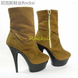 Boots High Heels Super Stiletto Heel Flannelette Ankle Pole Dancing Showways Show