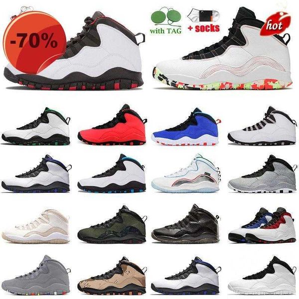 Bottes de basket-ball de luxe de haute qualité 10 Jumpman 10s Ember Glow Chicago Taille 47 Baskets Westbrook Class Off Orlando Blanc Retro Jump Retro