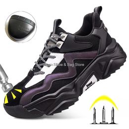 Bottes de haute qualité chaussures de sécurité hommes femmes bottes à bout en acier anti-crevaison travail Sneaker respirant mâle protection bottes de travail sportif 221007