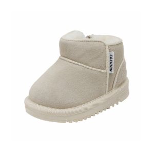 Botas Botas de tobillo de nieve de alta calidad para niñas Botas de invierno de cuero de cuero genuino con zapatillas para niños de lujos más gruesos