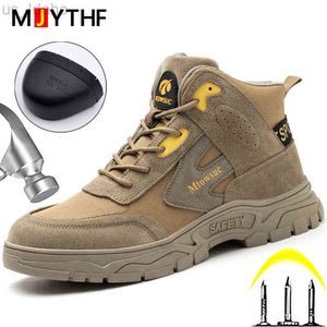 Bottes de travail de haute qualité, baskets à embout en acier pour hommes, chaussures militaires anti-perforation de qualité L220920