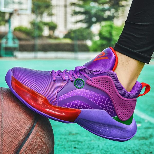 Botas High Top Purple Basketball Shoes para hombres Superstar Basketball Sneakers Women Comfort Breathable Race Trenning Shops Sports Man