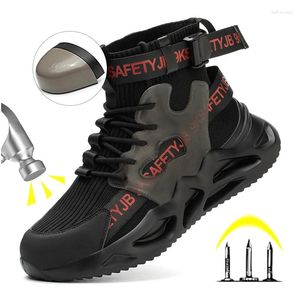 Boots High Top Safety for Men Steel Toe chaussures Pincture Proof Travail Sport Protection Indestructible