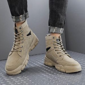 Botas High Top Sneakers Snicker Safety Shoes Not Casual Leather Tactical 2022 Work Man Surf Tennis Azul Moda