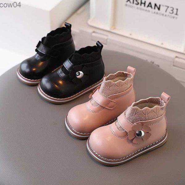 Bottes Offre spéciale 2022 nouveau hiver bébé bottes chaud en peluche semelle en caoutchouc enfant en bas âge enfants baskets chaussures pour bébés fleur petites filles bottes F10142 L0825