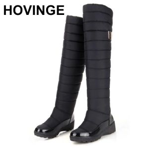 Boots Hoving 2021new Design Winter Shoe Dames High Knee High Snow Boot Snow Snou Round Nonslip Rain Rain Boots Plateforme Bottes