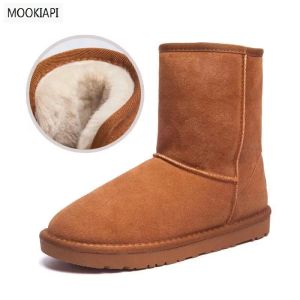 Bottes en 2022, les bottes de neige pour hommes de la plus haute qualité de la Chine, la vraie vache, la marque Letrher Classic Men's Shoes, Livraison gratuite