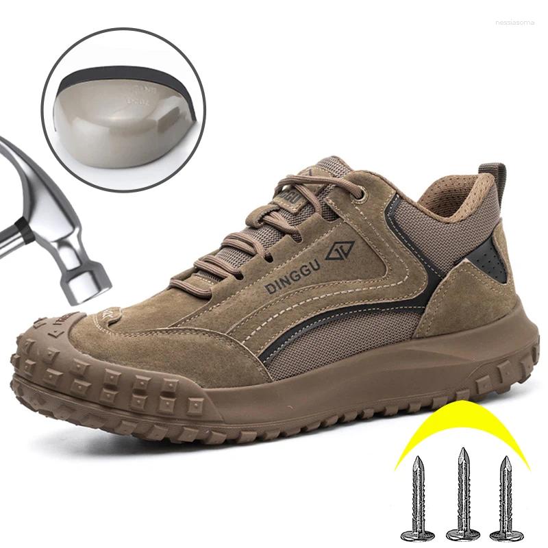 Botas zapatos de seguridad de punta de acero indestructible anti-smash trabajo de construcción trabajos de botas livianas zapatillas de bota