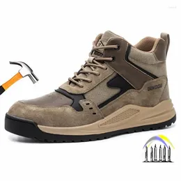 Boots Industrial Safety Men Steel Toe Toe Work Shoe Automn Winter Anti Puncture Sneakers Man Shoes Security