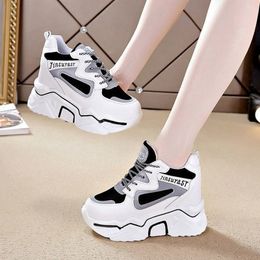 Botas Ins White High Heel Sneaker s Chunky Shoes Wedge Girls Pink Platform Tenis Trainers Mujer Suela gruesa 230628
