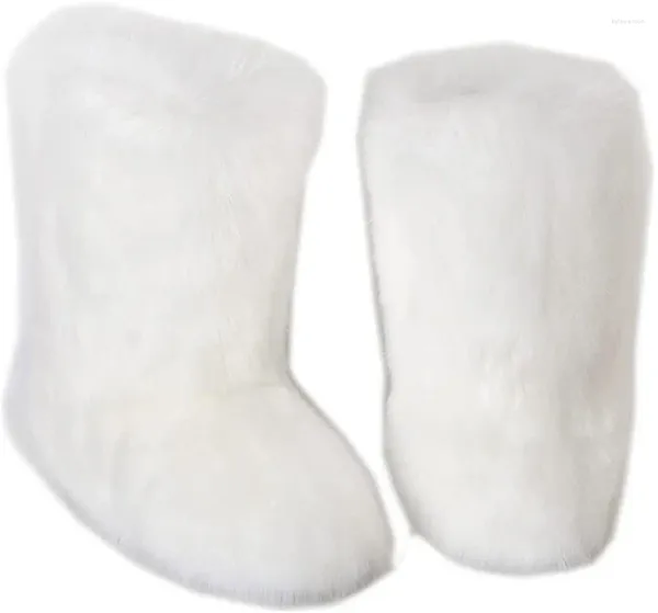 Boots Janveny Womens Faux Fur Snow Band Band Tigue trois pièces en peluche extérieure