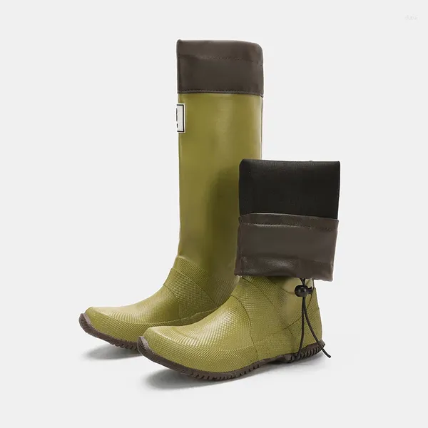 Bottes de pluie japonaises en caoutchouc naturel, chaussures d'eau antidérapantes confortables et imperméables pour l'association des oiseaux sauvages