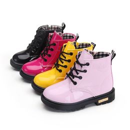 Botas niños cuero niños zapatos primavera otoño pu niños moda niño niñas cálido invierno 221122