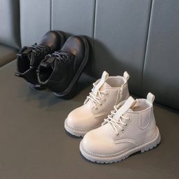 Laarzen kinderen leren waterdichte kinderen sneakers grijs zwart voor babymeisjes jongens schoenen schoolfeest 220921