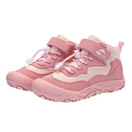 Boots Kids Chaussures d'hiver Boots Boots Filles Boots Mesh Sneakers imperméables Bottes de neige bordées chaudes Chaussures de voyage en plein air 2630 Taille