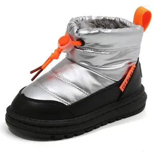 Bottes Kruleepo enfants filles garçons imperméable neige bébé enfants automne hiver mode courte peluche chaud décontracté chaussures hautes