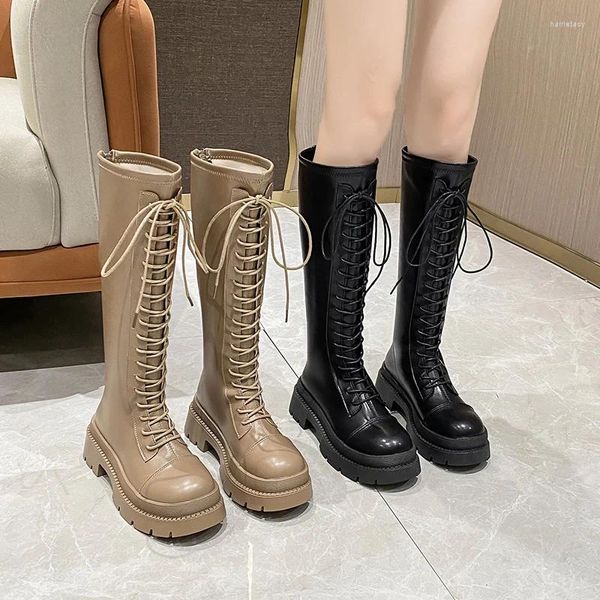 Boots Lady Women Chaussures Automne Boots-femme Round Toe Winter Footwear Sexy Coffre High Heels Zipper STILETTO 2024 Rubber