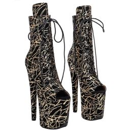 Boots Laijianjinxia Nieuwe mode 20 cm/8 inch paaldansschoenen High Heel Platform Dames moderne laarzen