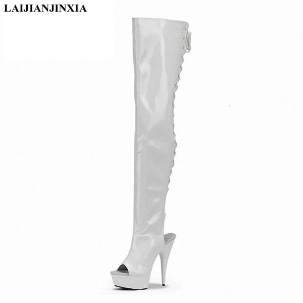 Bottes LAIJIANJINXIA Sexy OvertheKnee Boot 15cm Talon Plate-forme Pole Dance Chaussures Soirée Night Club Dames Moderne 231025