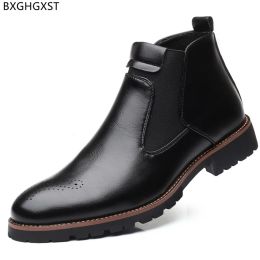 Bottes en cuir chaussures décontractées bottines pour hommes mâles bottes chélans hommes combinaison combinaison de luxe de créateur bottes los zapatos de los hombres