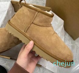 Botas Lies Ultra Boot Designer Mulher Plataforma Neve Austrália Pele Quente Sapatos Real Couro Chesut Tornozelo Fofo