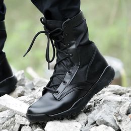 Bottes légères militaires noires pour hommes, chaussures respirantes de printemps et d'été, Botas de Combat tactique hombre Militares Chaussure Homme 231018